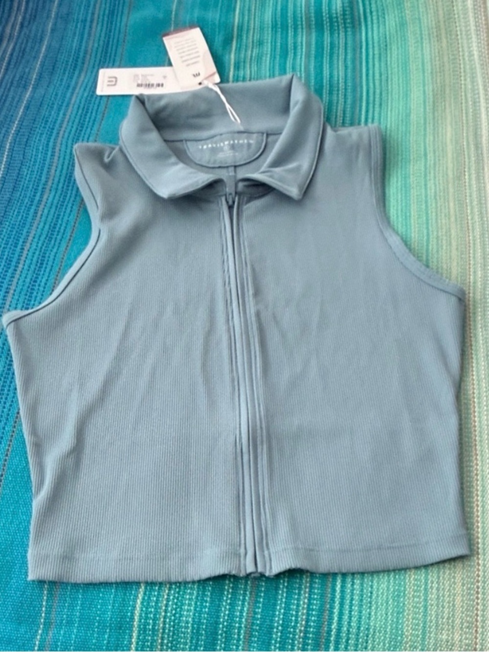 Travis Mathew Smoke Blue Midline Rib Polo -NWT